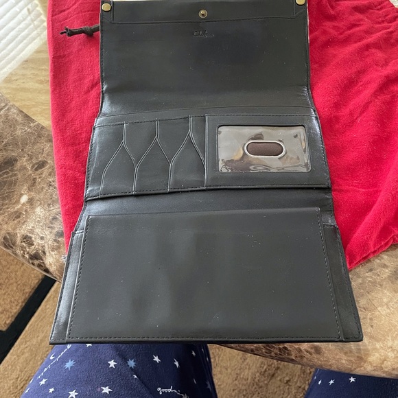 Cole Haan Black Leather Tri-fold Wallet NWOT 7 3/4 X 4 3/4 - Picture 9 of 12